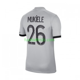 Fußballtrikots Paris Saint-Germain Mukiele 26 Auswärts Trikotsatz 2022-2023